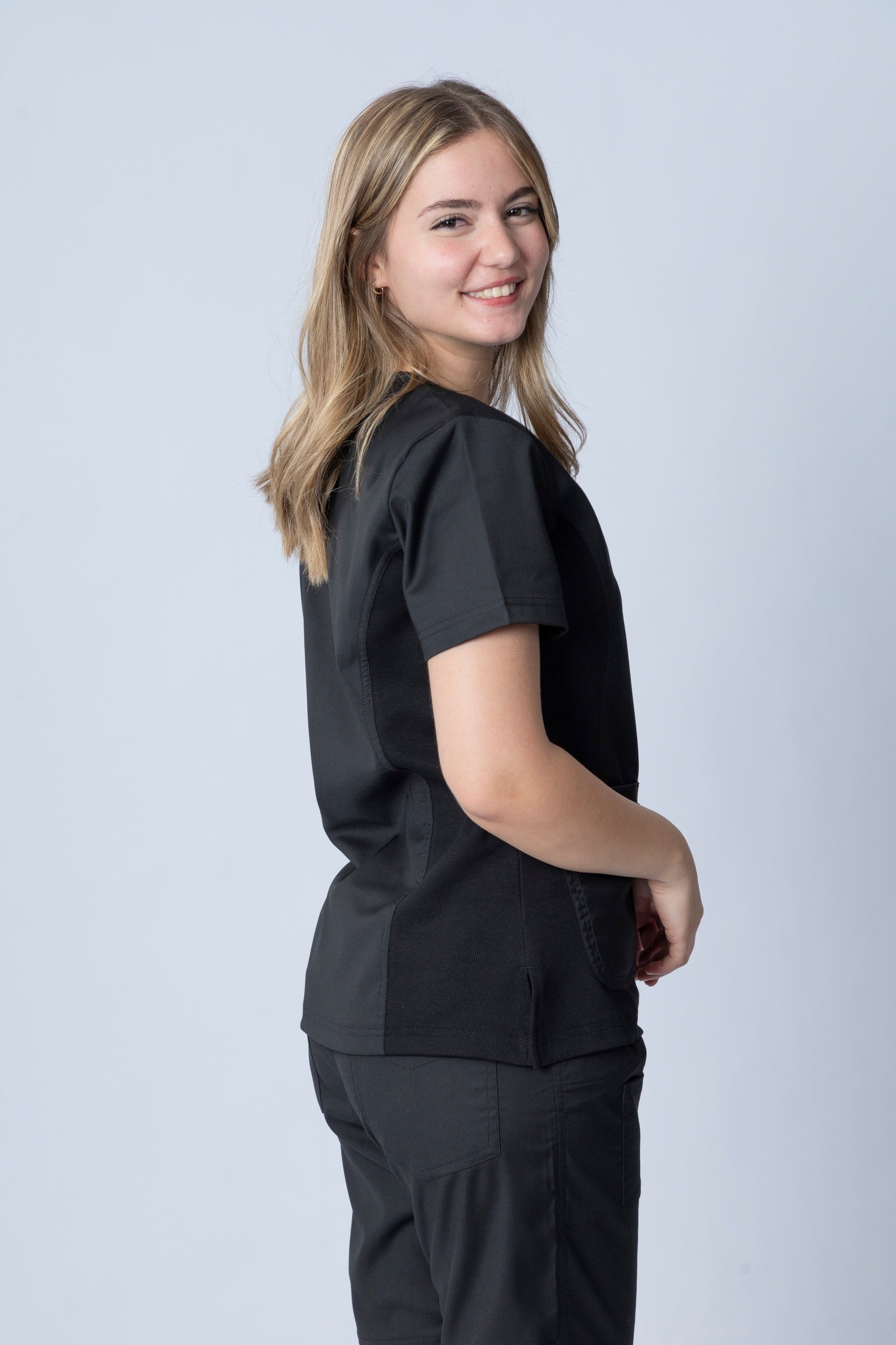 Sophia -  Midnight Black Scrub