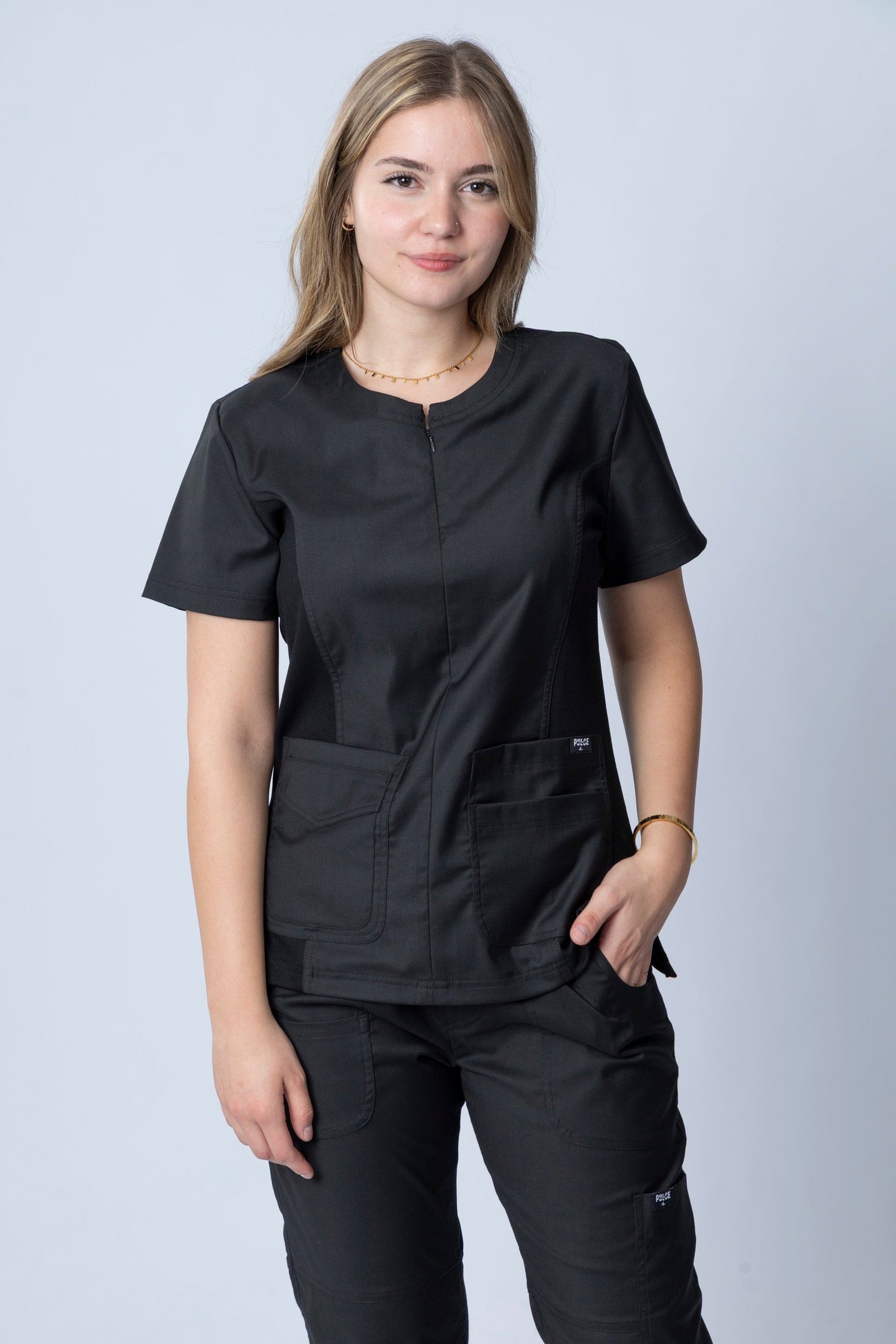 Sophia -  Midnight Black Scrub