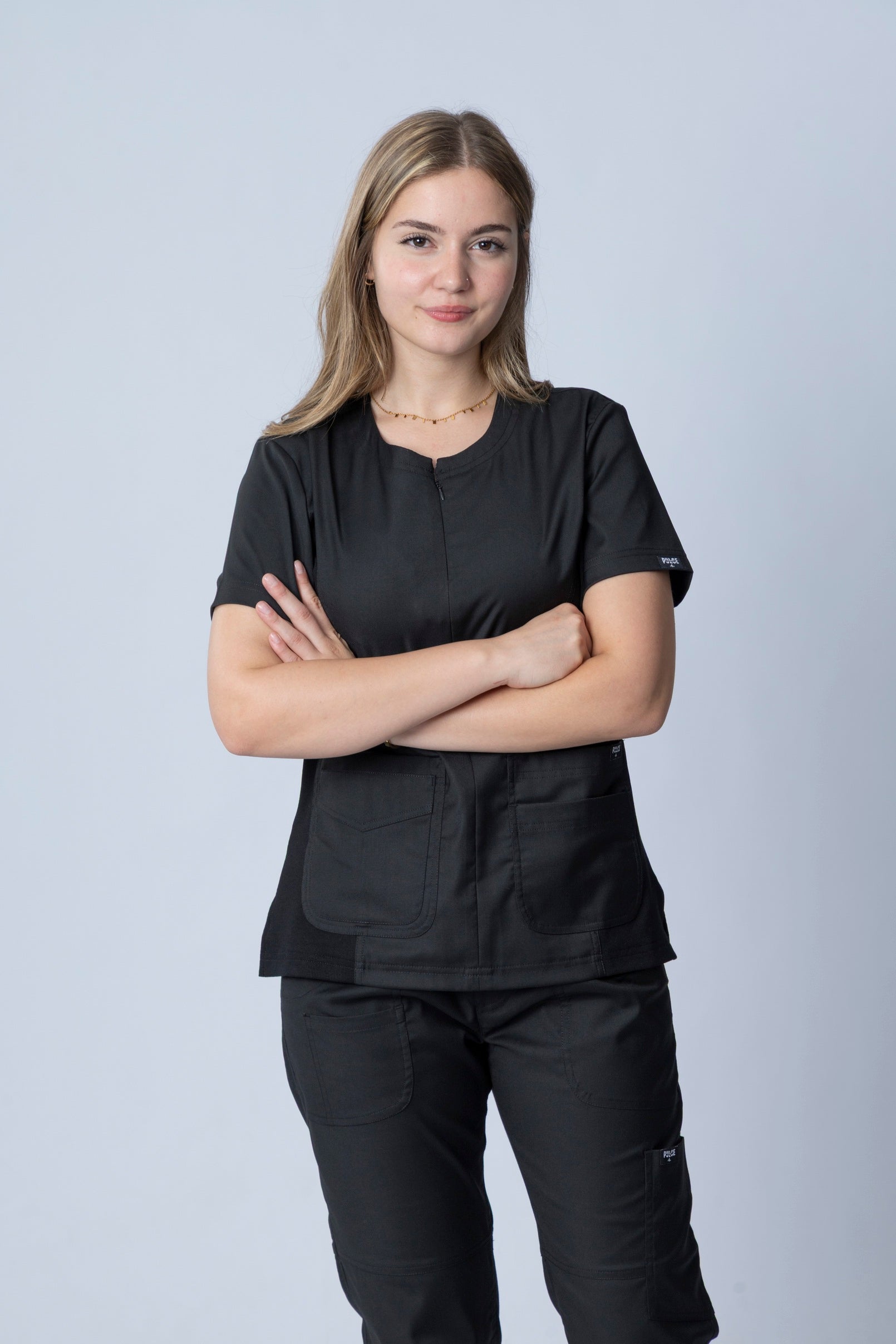 Sophia -  Midnight Black Scrub