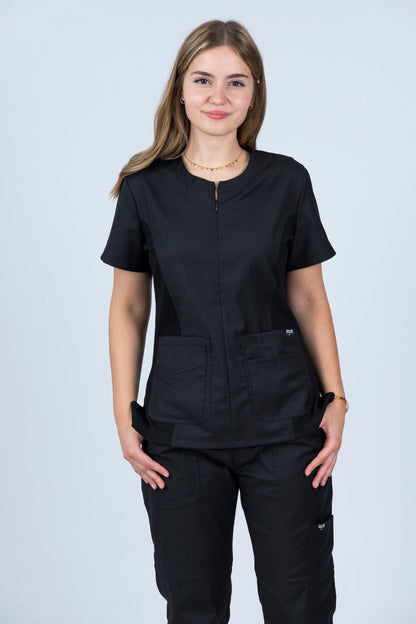 Sophia -  Midnight Black Scrub