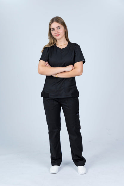 Sophia -  Midnight Black Scrub